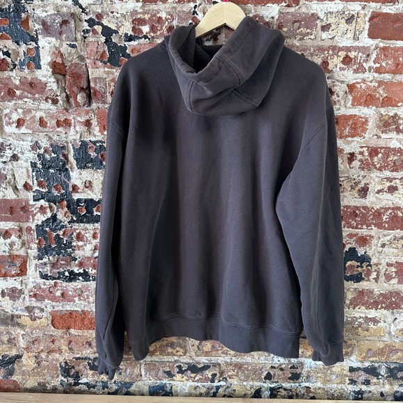 Carhartt Hoodie Sweatshirt Brown Mens Size Large Sleeve Spellout - Picture 4 of 12